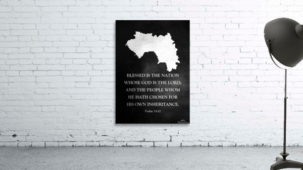Guinea Silver Map Wall Art Wall Preview