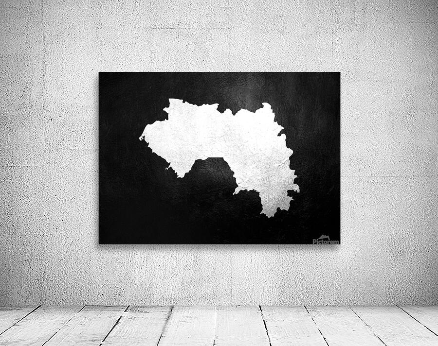 Guinea Silver Map Wall Art Wall Preview