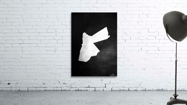 Jordan Silver Map Wall Art Wall Preview