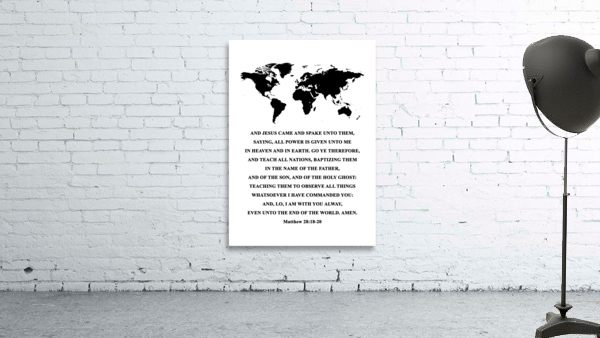 Matthew 28:18-20 Bible Verse Wall Art Wall Preview