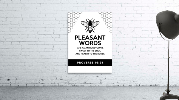 Proverbs 16:24 Bible Verse Wall Art Wall Preview