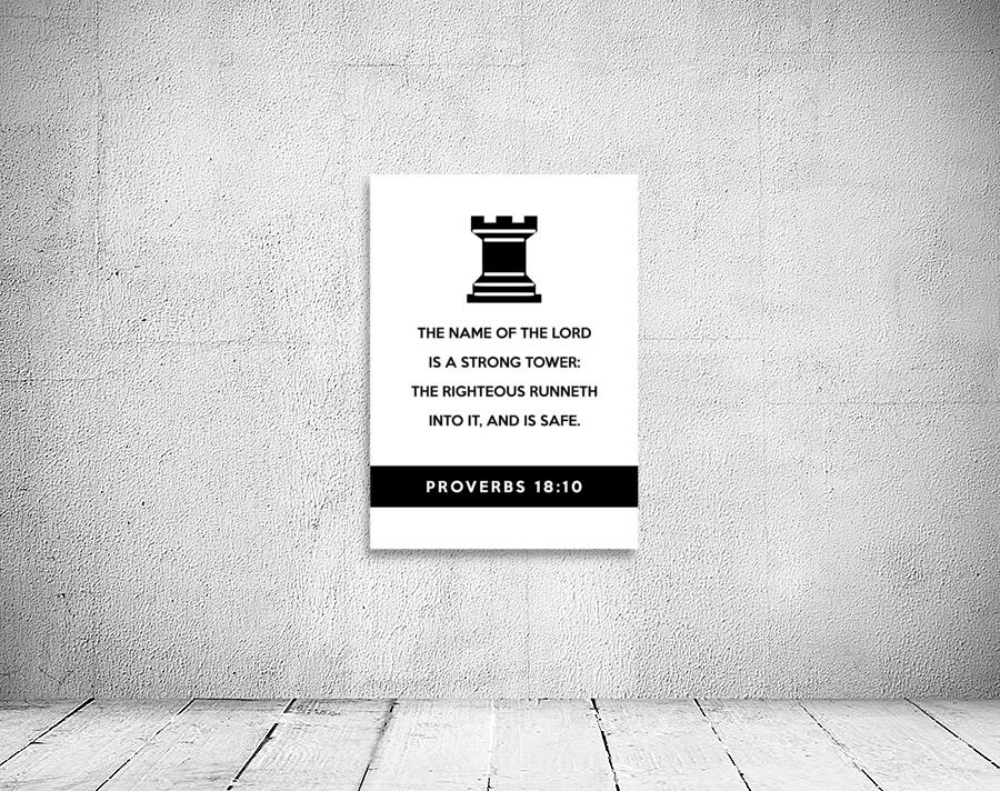 Proverbs 18:10 Bible Verse Wall Art Wall Preview