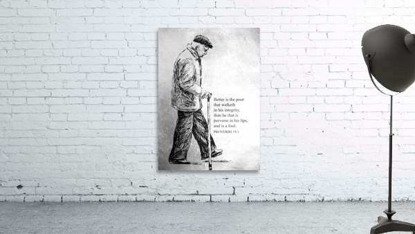 Proverbs 19:1 Bible Verse Wall Art Wall Preview