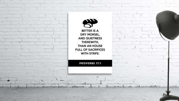 Proverbs 17 1 white Wall Preview