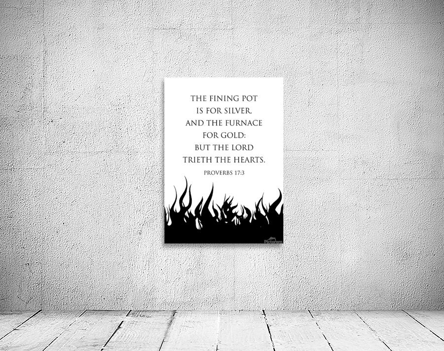 Proverbs 17 3 white Wall Preview