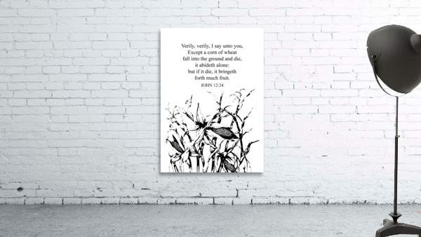 John 12 24 white Wall Preview