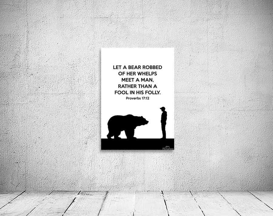 Proverbs 17 12 white Wall Preview