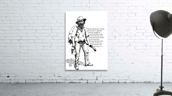 Proverbs 19 4 7 white Wall Preview