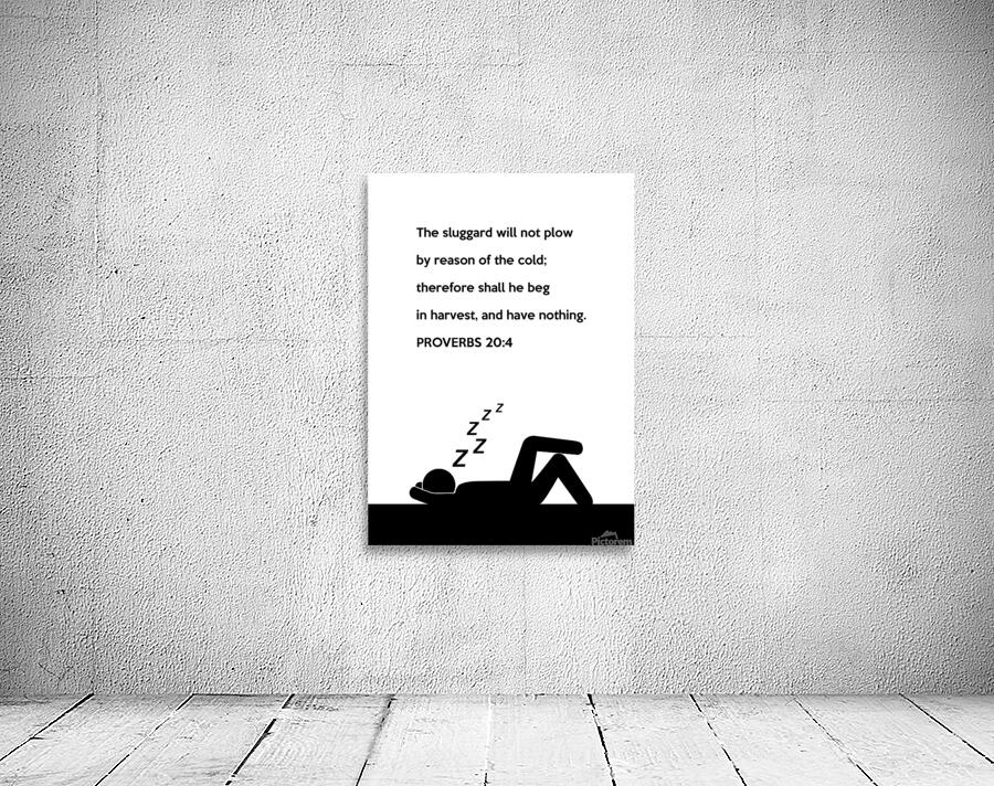 Proverbs 20 4 white Wall Preview