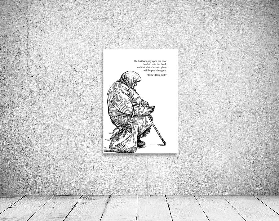 Proverbs 19 17 white Wall Preview