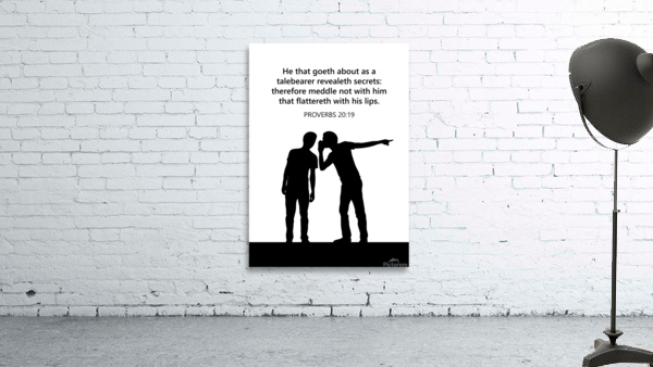 Proverbs 20 19 white Wall Preview