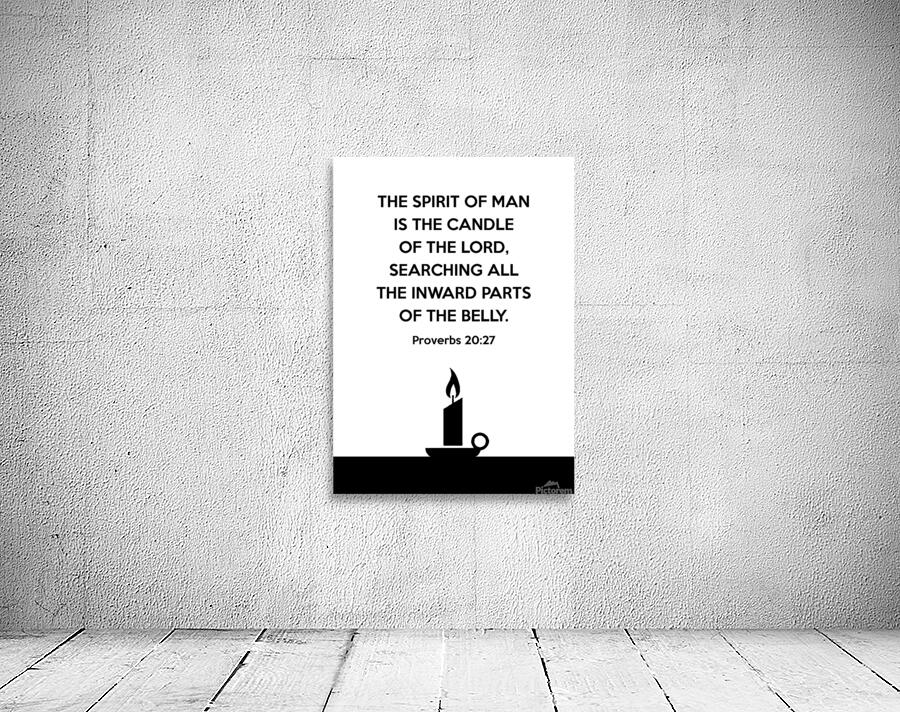 Proverbs 20 27 white Wall Preview