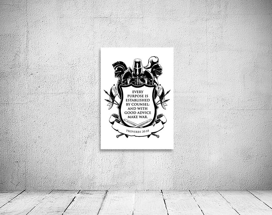 Proverbs 20 18 white Wall Preview
