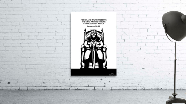 Proverbs 20 28 white Wall Preview