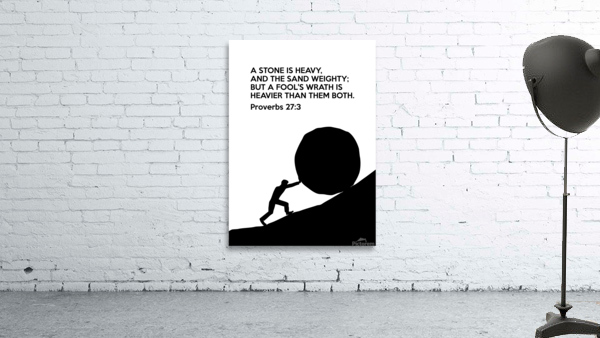 Proverbs 27 3 white Wall Preview