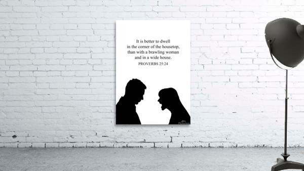 Proverbs 25 24 white Wall Preview