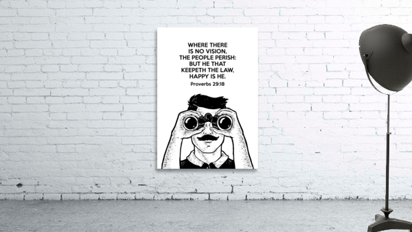 Proverbs 29 18 white Wall Preview
