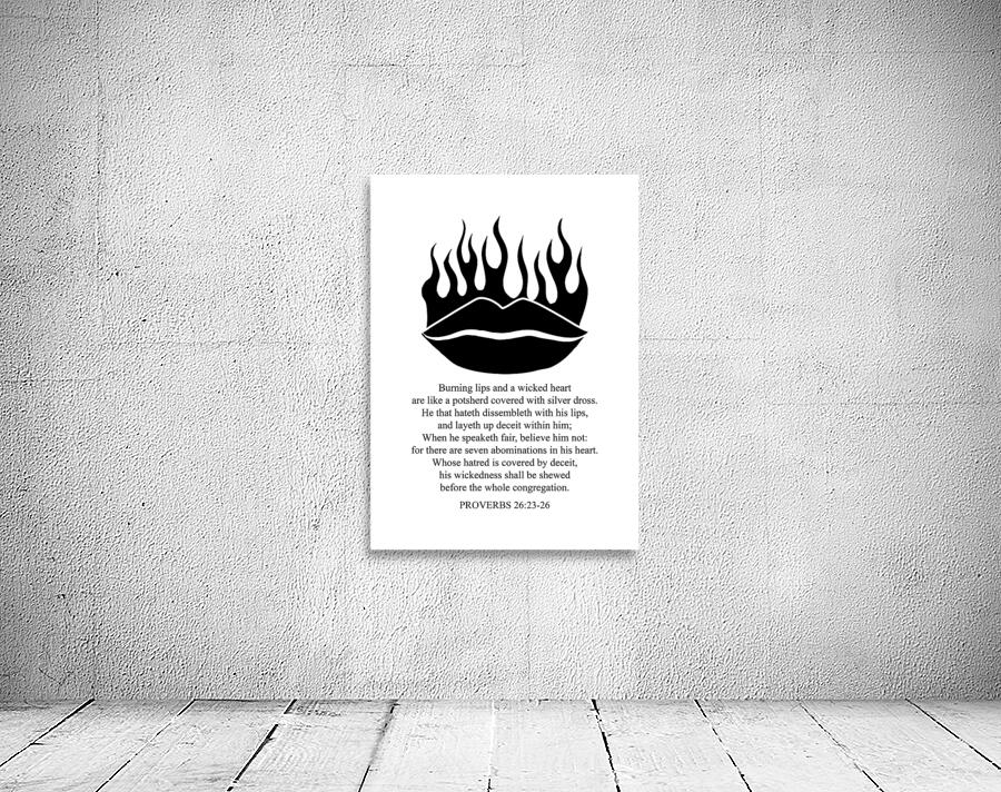 Proverbs 26 23 26 white Wall Preview