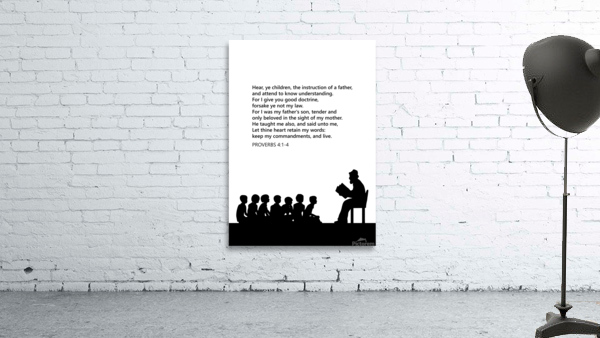 Proverbs 4 1 4 white Wall Preview