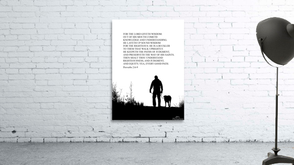 Proverbs 2 6 9 white Wall Preview
