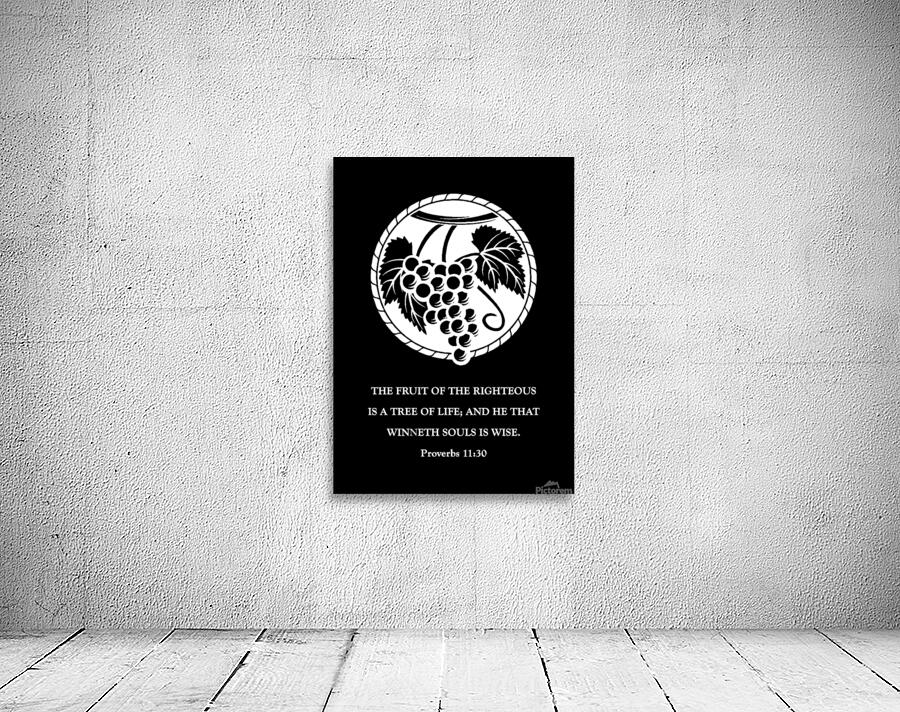 Proverbs 11 30 plain black Wall Preview