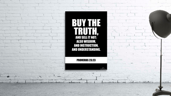 Proverbs 23 23 plain black Wall Preview
