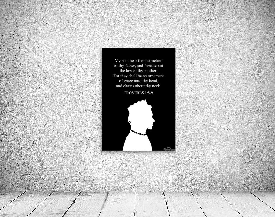 Proverbs 1 8 9 black Wall Preview