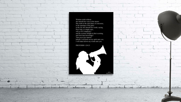 Proverbs 1 20 23 black Wall Preview