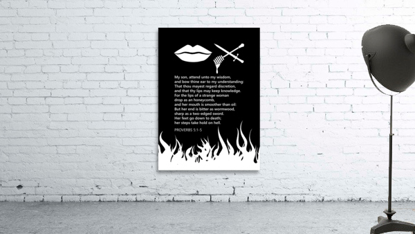 Proverbs 5 1 5 black Wall Preview