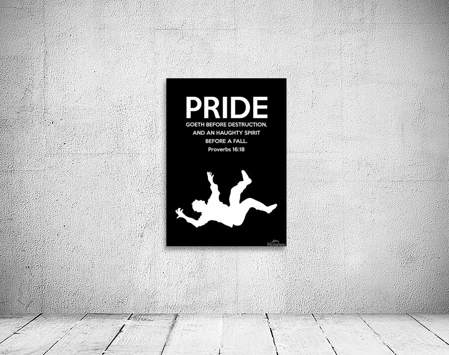 Proverbs 16 18 black Wall Preview