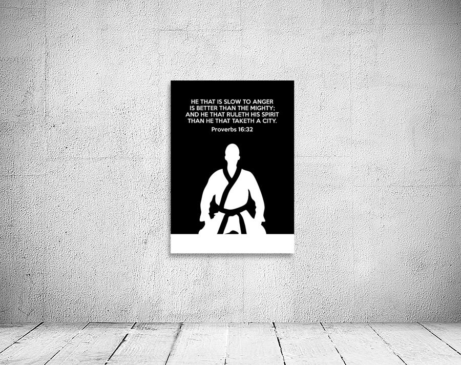 Proverbs 16 32 black Wall Preview