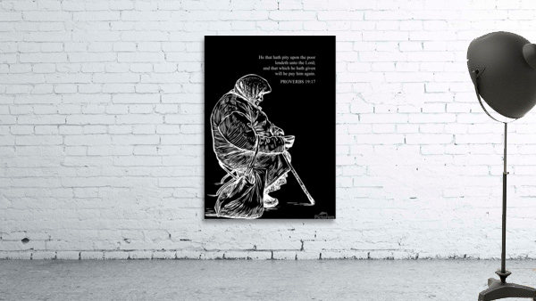 Proverbs 19 17 black Wall Preview