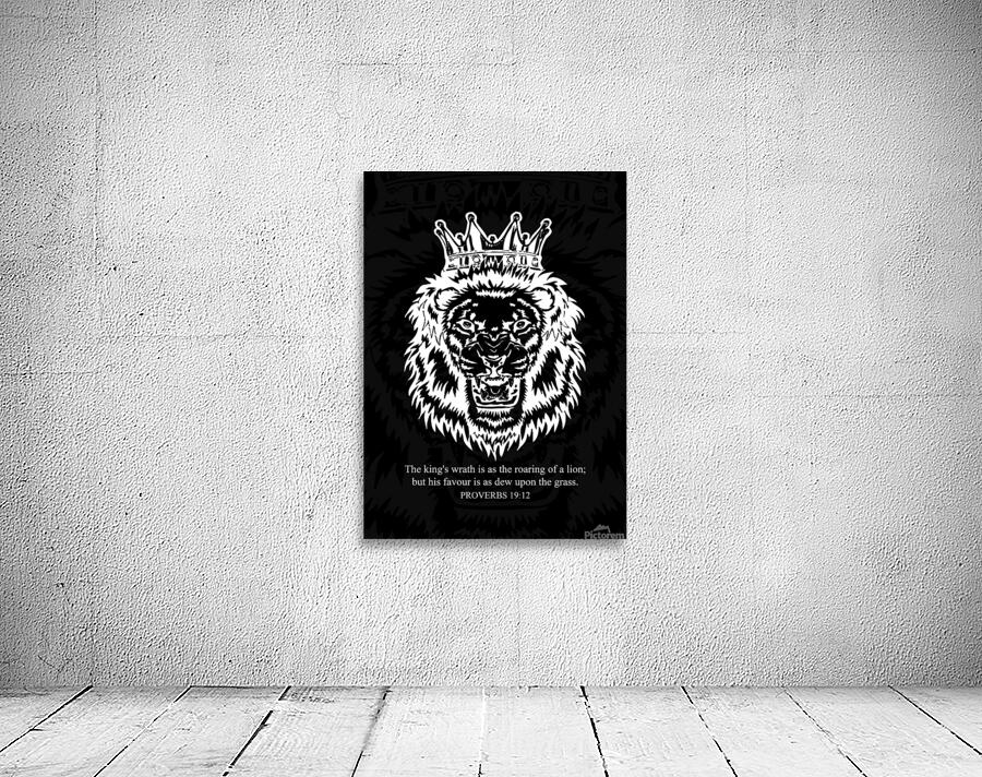 Proverbs 19 12 black Wall Preview