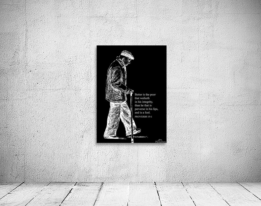 Proverbs 19 1 black Wall Preview