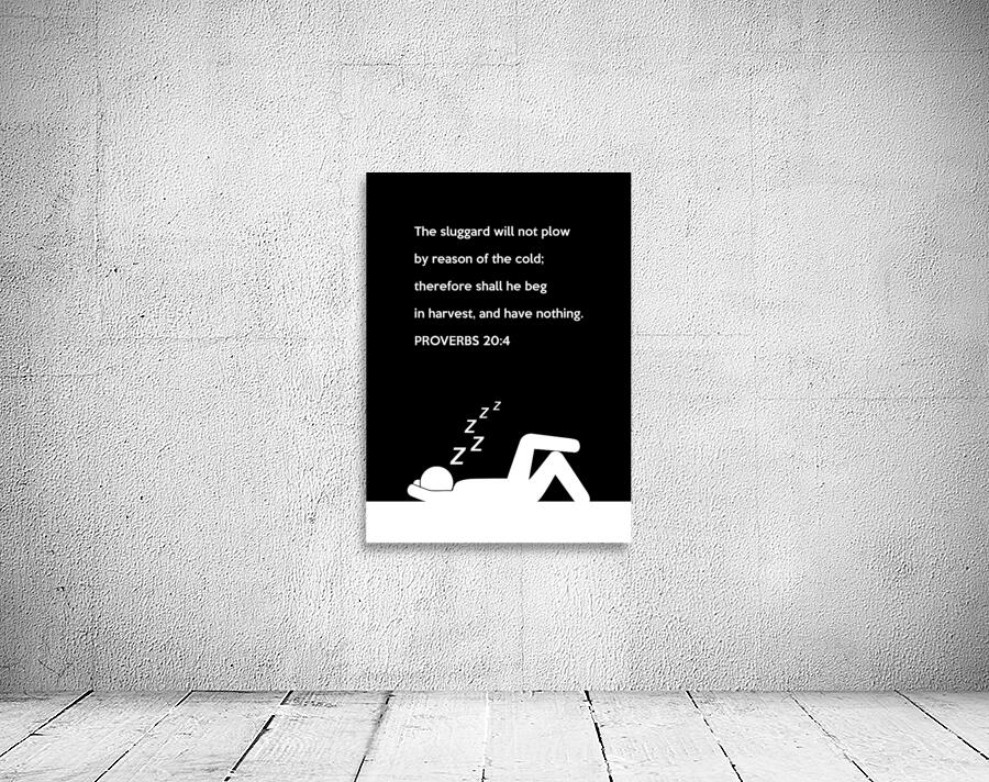 Proverbs 20 4 black Wall Preview