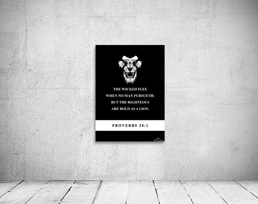 Proverbs 28 1 black Wall Preview