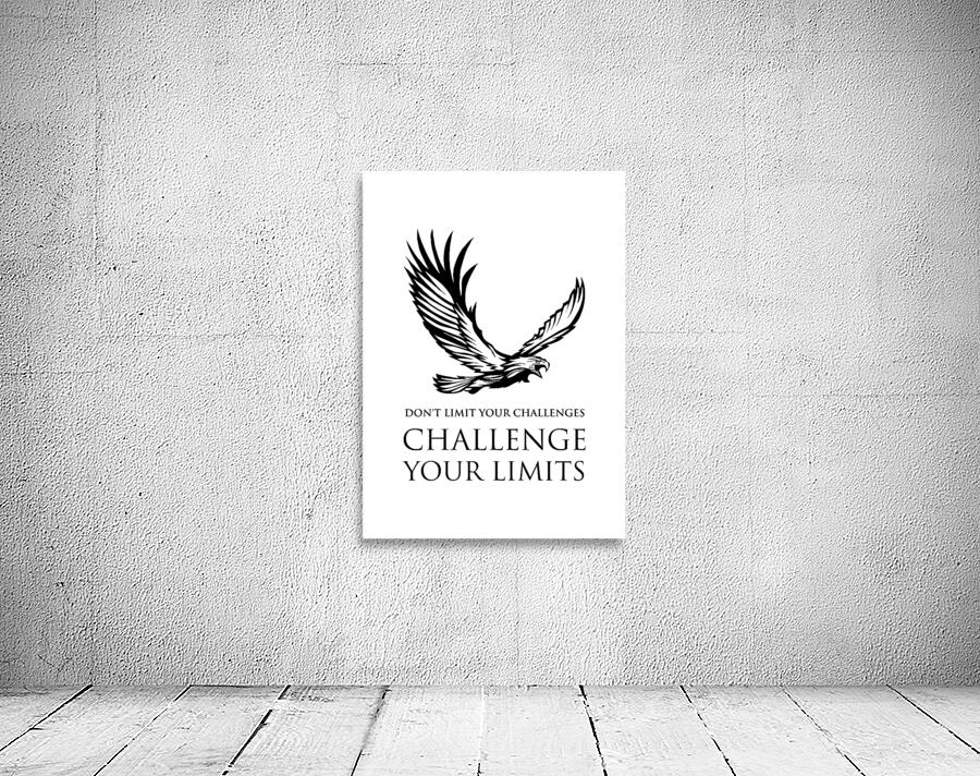 challenge your limits white Wall Preview