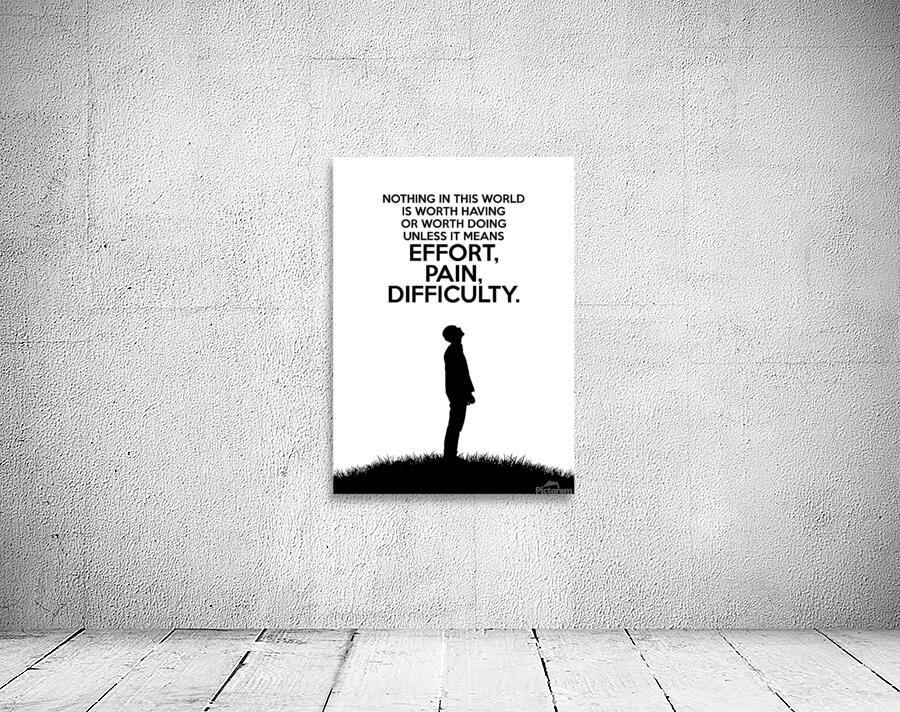 effort pain difficulty white Wall Preview