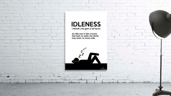 idleness white Wall Preview