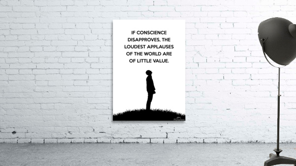 if conscience disapproves white Wall Preview