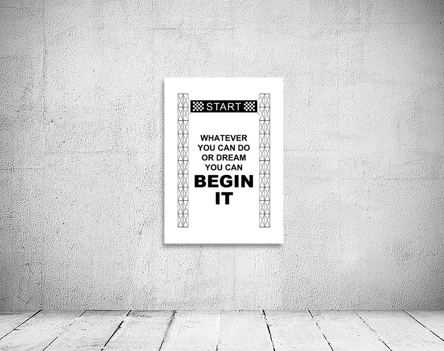 just begin it white Wall Preview