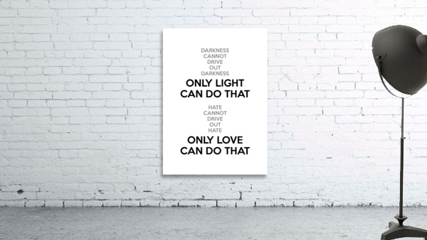mlk quote white Wall Preview