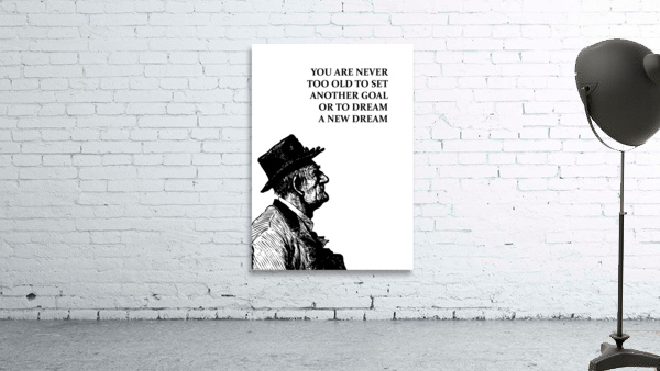 never too old white Wall Preview