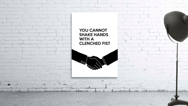shake hands white Wall Preview