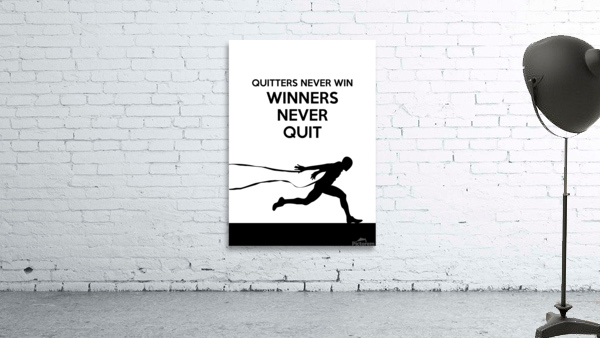 winners never quit white Wall Preview
