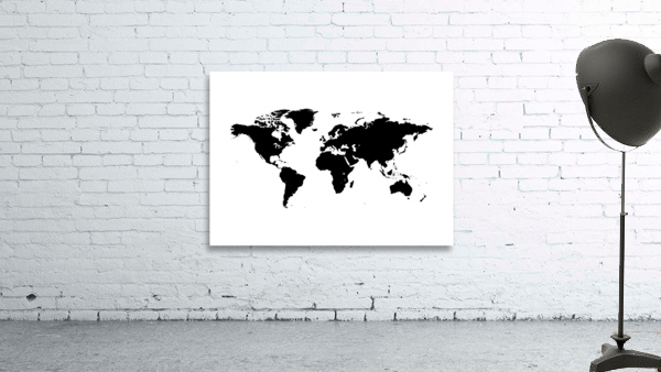 world map white Wall Preview