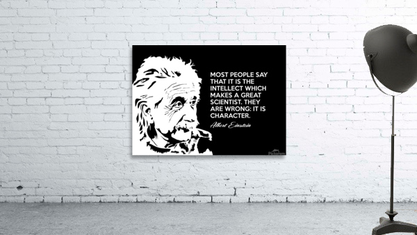 Albert Einstein character white Wall Preview