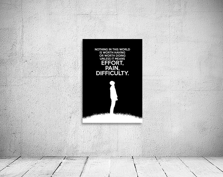 effort pain difficulty black Wall Preview