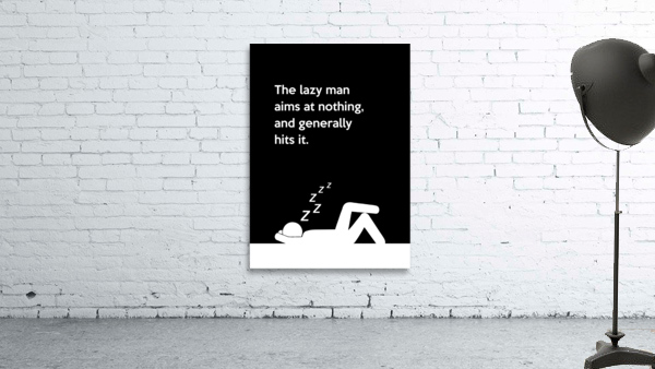 lazy man black Wall Preview