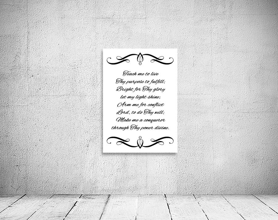 teach me to live Wall Preview